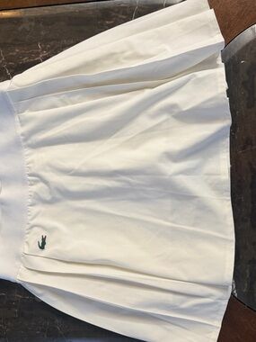 Lacoste White Sport Skirt with Embroidered Logo